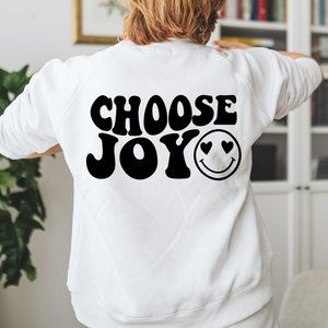Choose Joy Fleece Lined Crewneck Sweatshirt